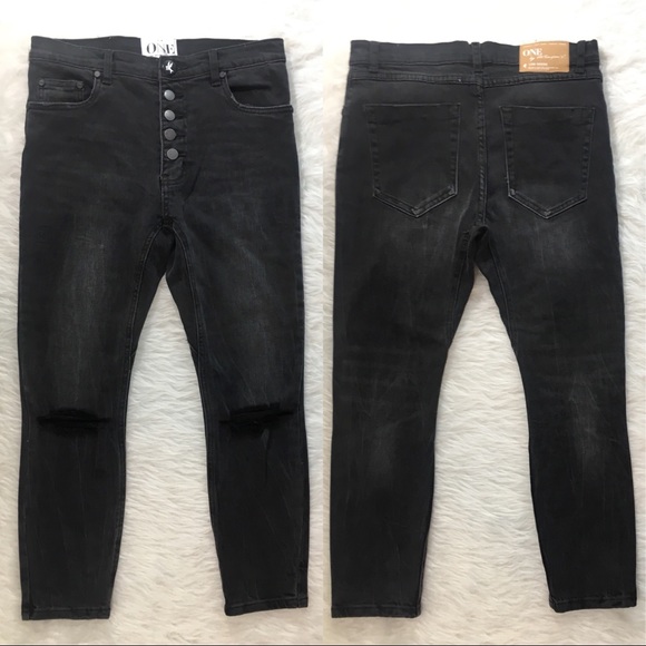 One Teaspoon Westwood Low Rider Distressed Jeans - Picture 3 of 8